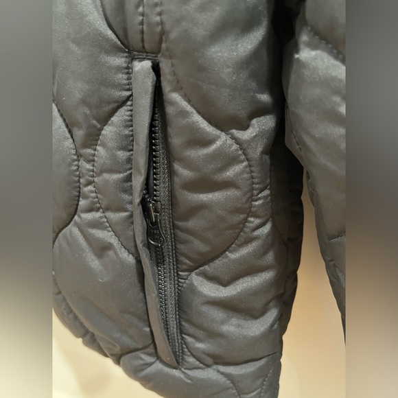 like new EUC quince featherless quilted puffer bomber jacket sz XS black - Picture 3 of 15